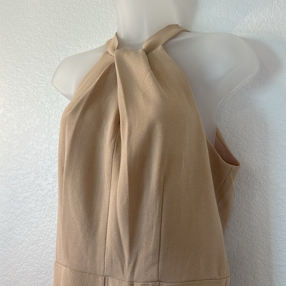 Julia Jordan Twist-Front Halter Jumpsuit COLOR IS CALLED LATTE Size 8 NWOT - Picture 6 of 11